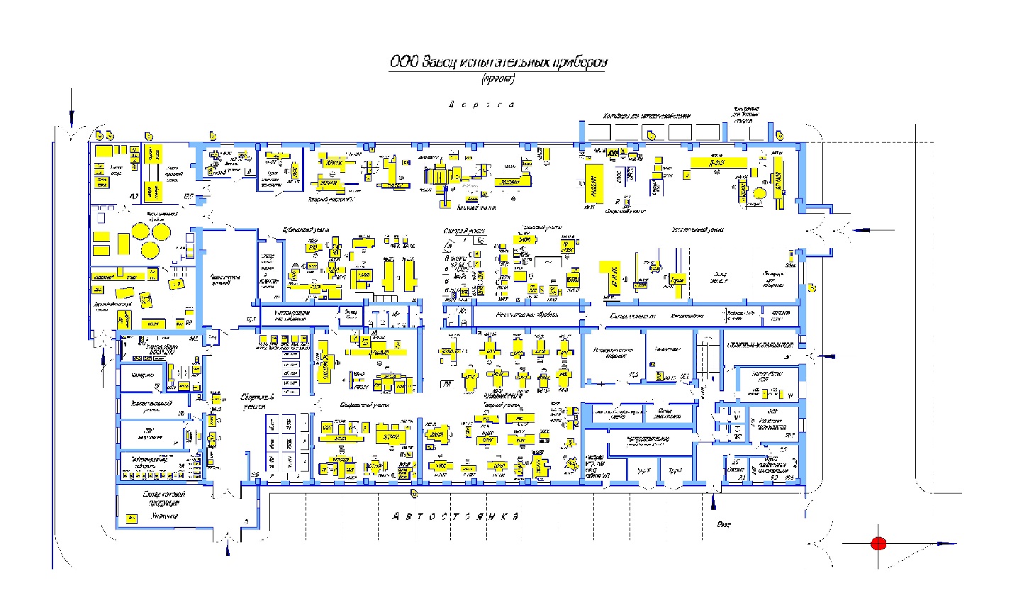 Схема кировского завода с номерами цехов